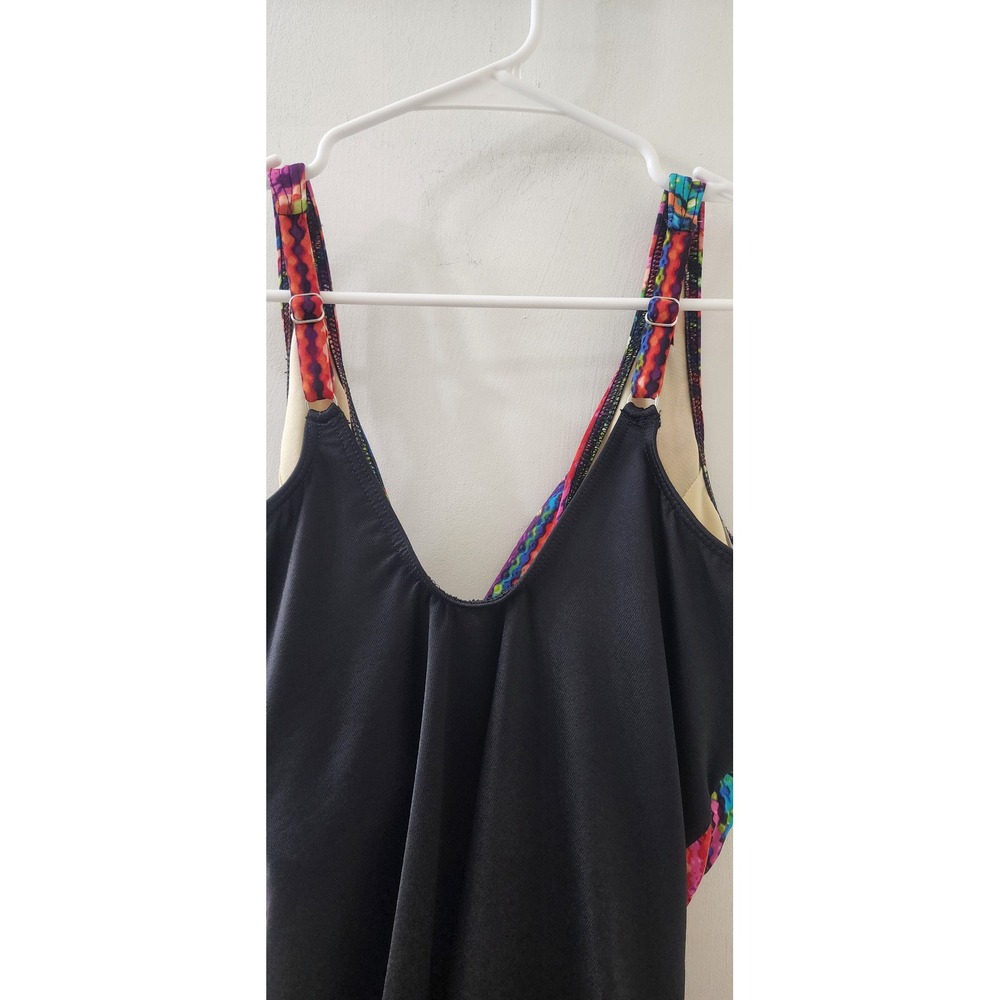 Miraclesuit Womens Multicolor Chevron Wrap One Piece Swimsuit Underwire 10DD - Picture 4 of 6